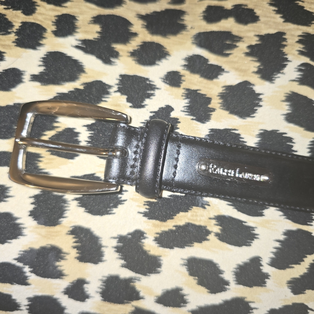 Black Leather Belt by [Brand]